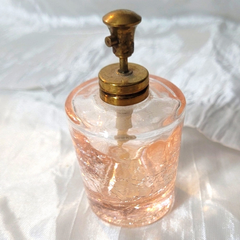 4/$26 Vintage Pink Glass Perfume Bottle